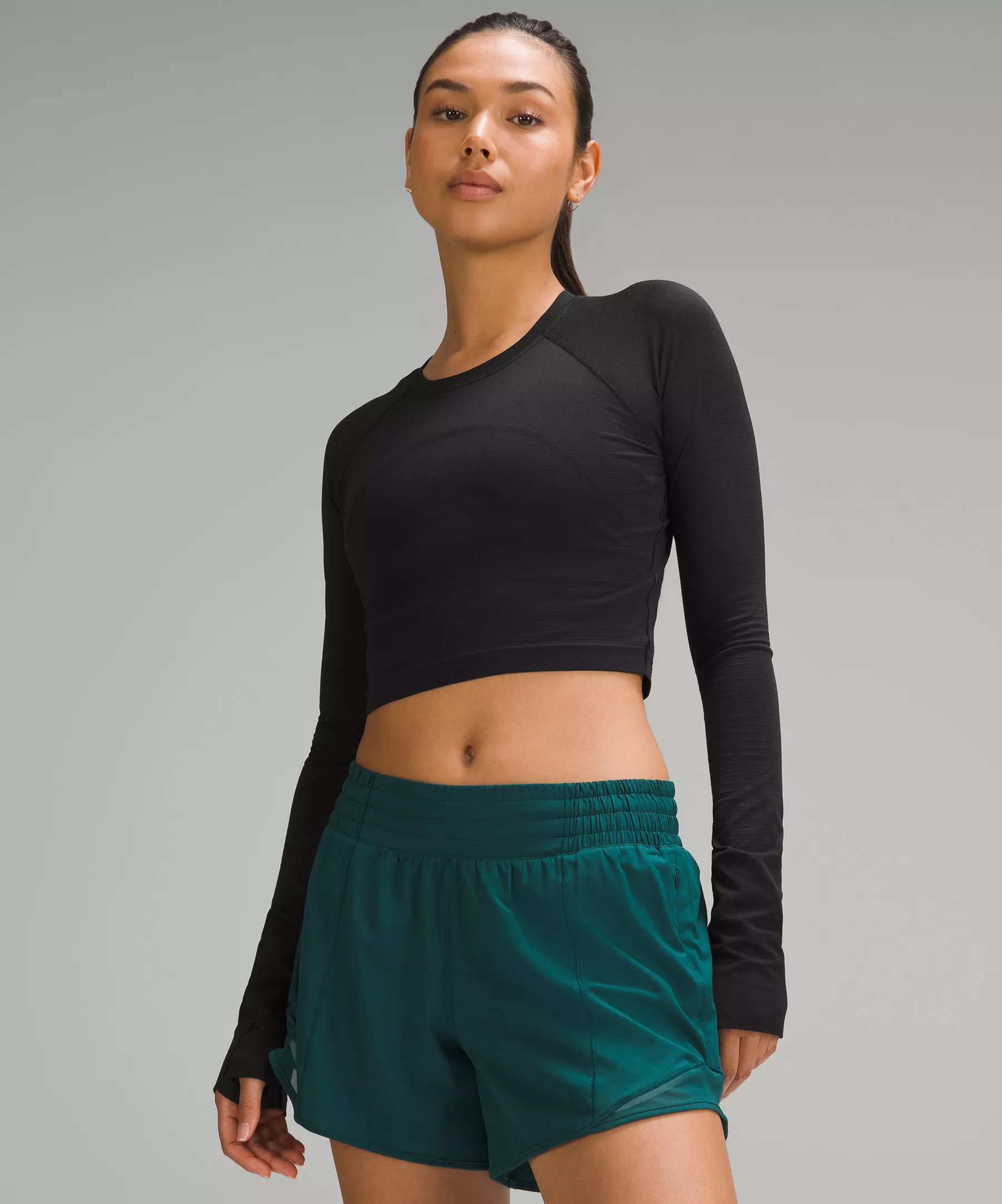 Lululemon Swiftly Tech Cropped女士长袖T恤 2.0