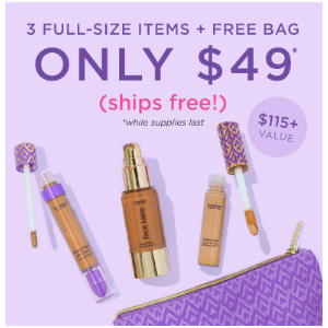 Tarte美国官网精选美妆3件$49促销 Tarte美国官网精选美妆3件$49促销