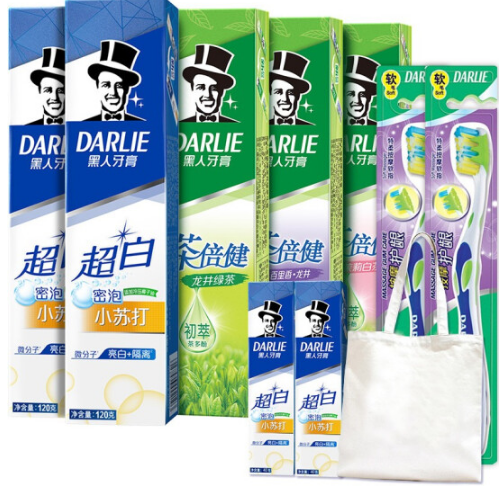 116.79元包邮！黑人 牙膏牙刷740g组合套装*3件