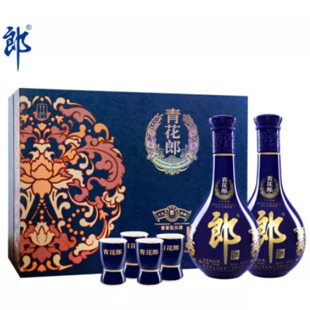 1883.55元包邮！郎酒 青花郎 陈酿 53度 酱香型白酒 500ml*2瓶礼盒装