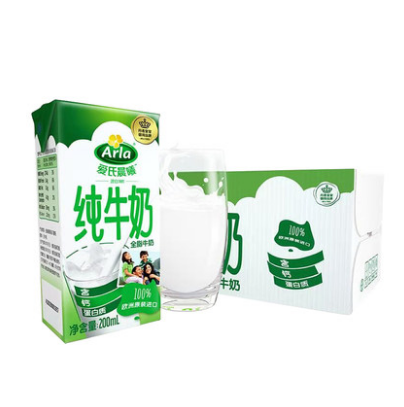 202.72元包邮！爱氏晨曦 全脂纯牛奶 200ml*24盒 *6件 +凑单品