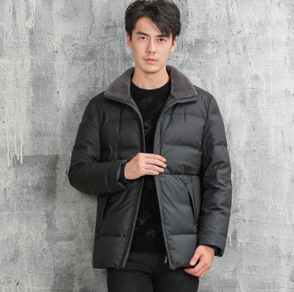 299元包邮！雪中飞 男士羊毛领羽绒服 