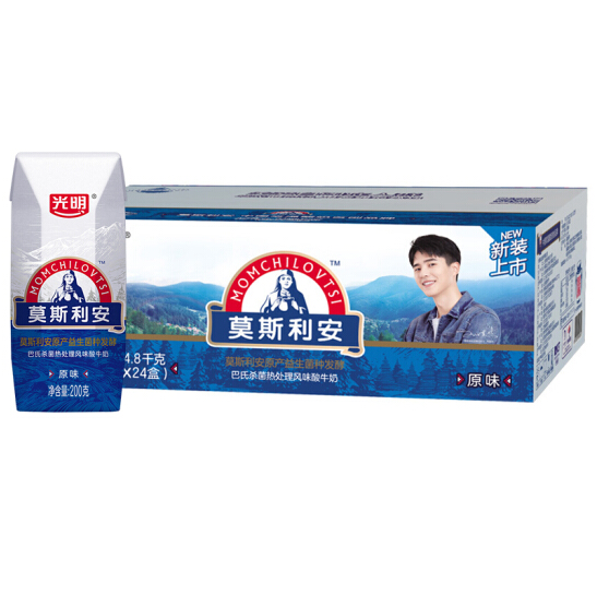 【折2.34元/盒】112.56元包邮！光明 莫斯利安 常温酸牛奶 200g*48盒