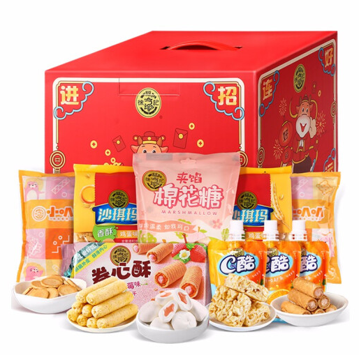 【折29.76元/件】89.28元！徐福记 恭喜发财礼盒 1369g*3件