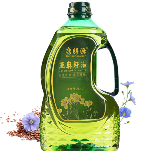 56元包邮！康膳源 一级亚麻籽油 2.5L