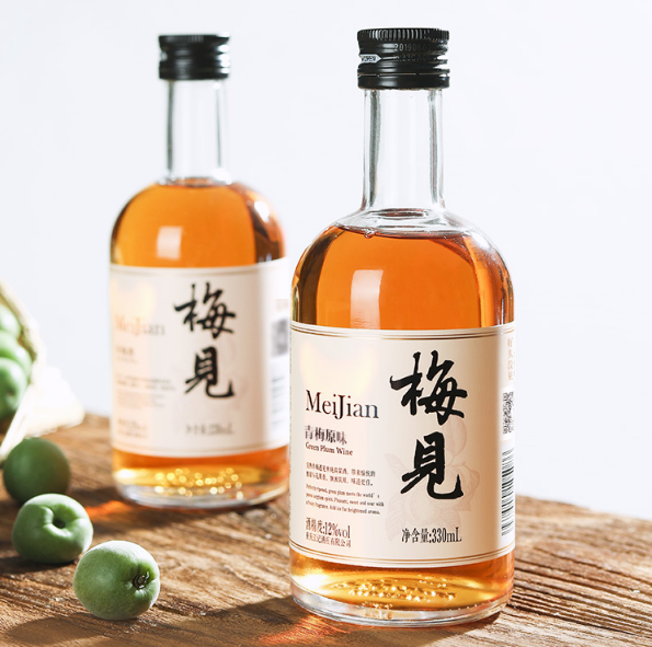 56元包邮！香港国际大赛银奖 梅见 12度青梅酒 330ml*2瓶