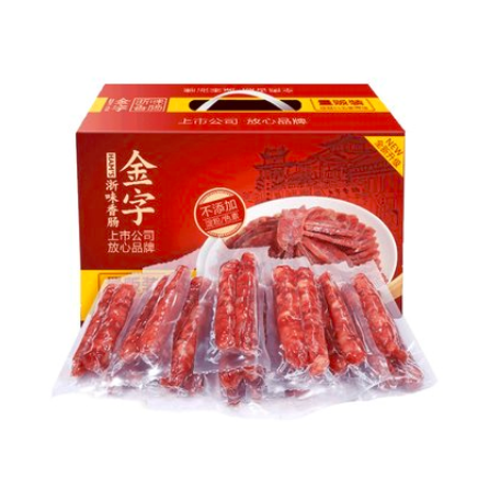 118元包邮！金字 浙味腊肠礼盒 1.2kg 纯猪肉无淀粉