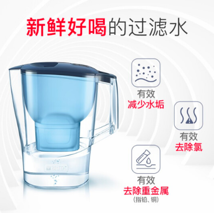 【补货】158元包邮！碧然德 家用净水壶Aluna光汐系列3.5L 1壶4芯