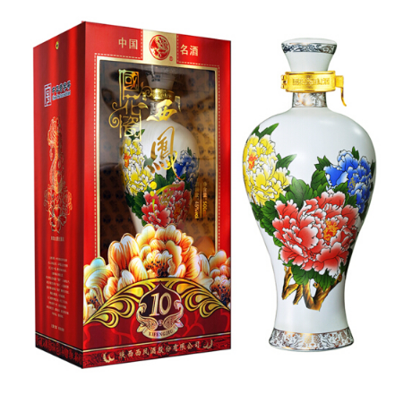 155.84元包邮！西凤酒 国花瓷10年 45度凤香型白酒 500ml *2件