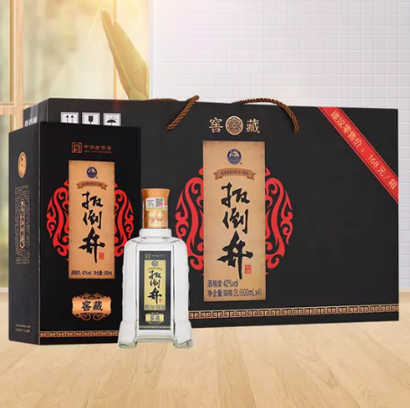 123元包邮！扳倒井窖藏 42度浓香型白酒 500ml 4瓶*2件