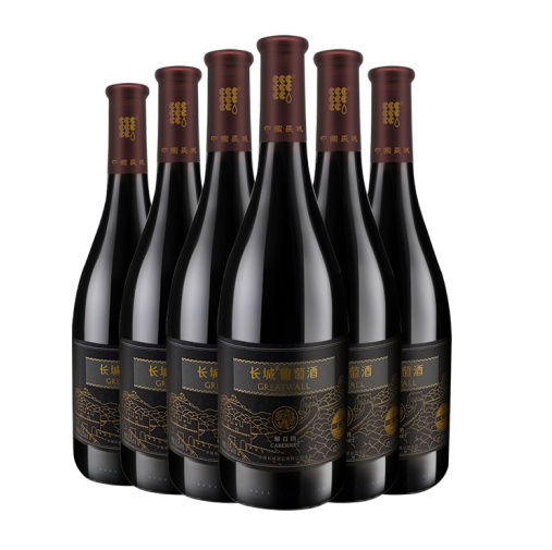 153元包邮！中粮长城 金标解百纳干红葡萄酒 750ml*6支装