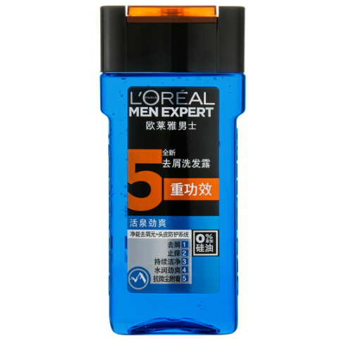 11.4元！欧莱雅  男士去屑洗发露(活泉劲爽) 200ml
