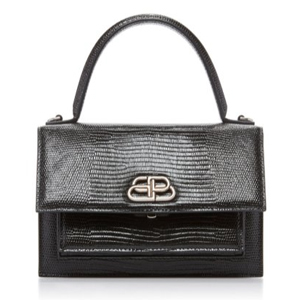 Balenciaga Sharp XS 黑色蜥蜴纹斜挎包 Balenciaga Sharp XS 黑色蜥蜴纹斜挎包