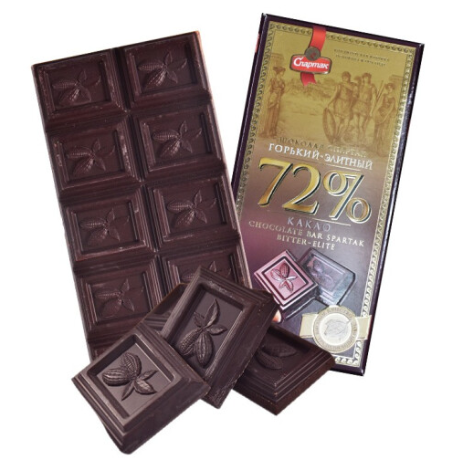 43.8元包邮！优素 思巴达克纯可可72%巧克力 90g*6件