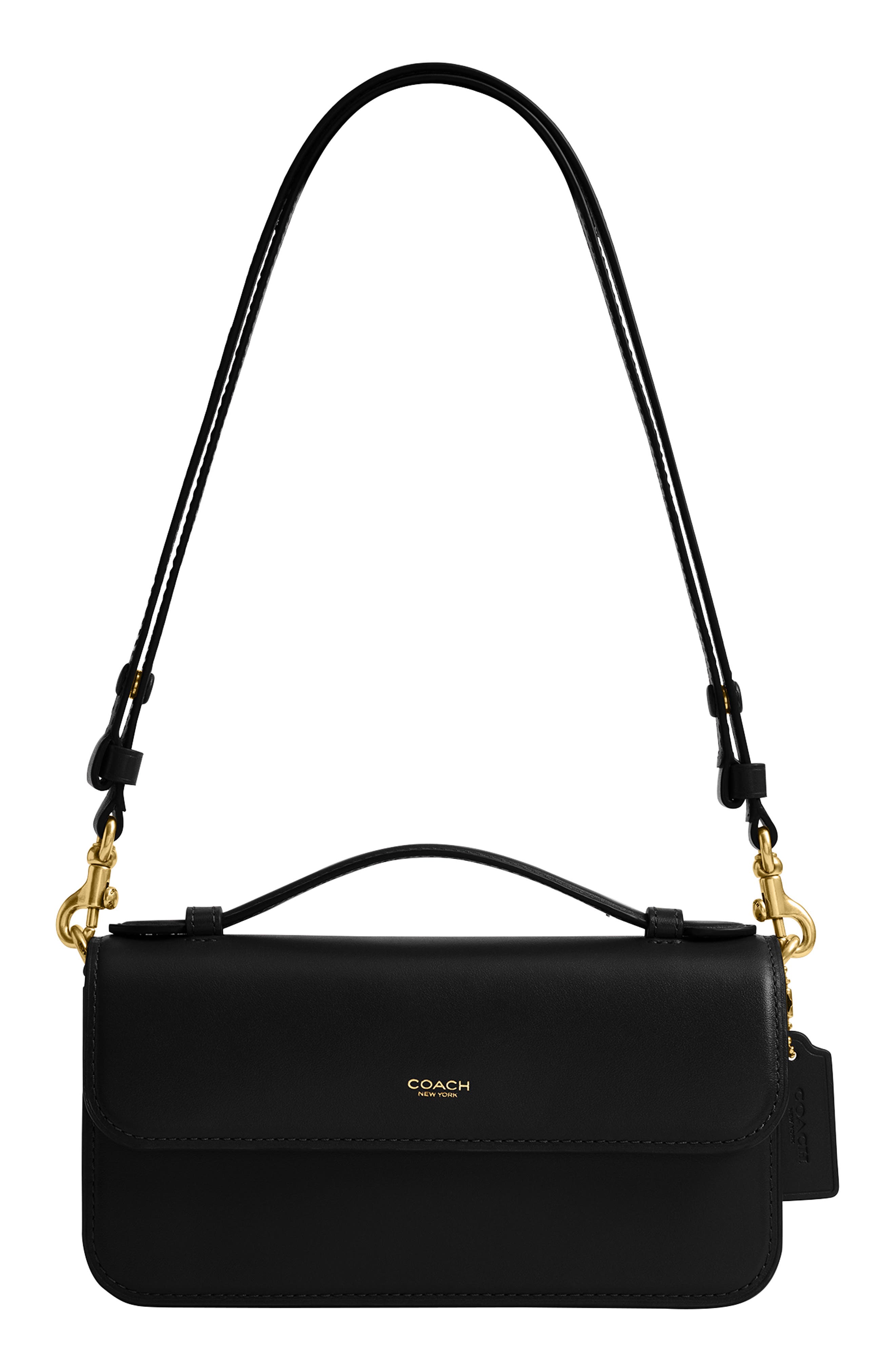 COACH Elora Refined Leather蔻驰单肩包 B4/Black