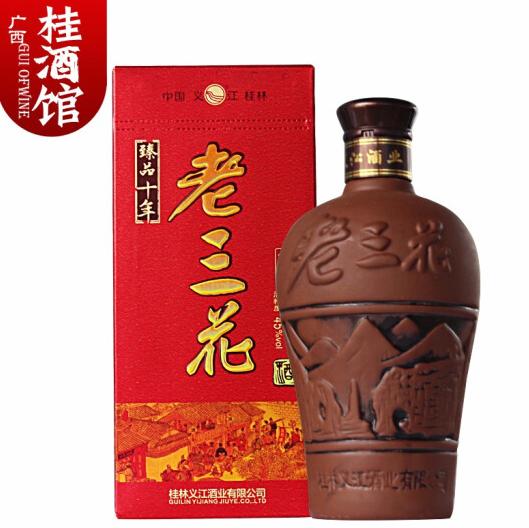 【买一送一】69.8元包邮！义江 三花酒 45度 米香型白酒460ml*6件