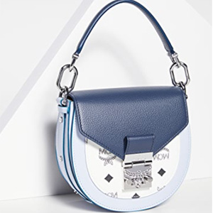MCM Patricia Visetos 2020冬季新款Mini马鞍包 蓝白拼接 MCM Patricia Visetos 2020冬季新款Mini马鞍包 蓝白拼接