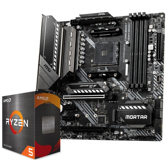 2681.1元包邮！微星 迫击炮电脑主板+AMD 锐龙5 5600X 处理器 套装