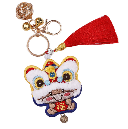 17.6元包邮！索芙兰 手工刺绣DIY材料包 醒狮*2件  送绣崩