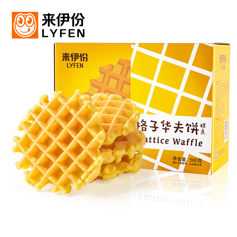 来伊份格子软华夫饼500G