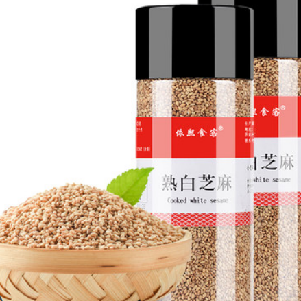 9.9元包邮！依熙食客旗舰店 2罐炒熟白芝麻开口即食免洗 共1000g