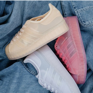 adidas originals superstar jelly女款果冻透明贝壳头