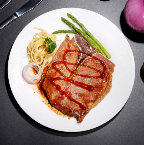 134元包邮！小牛凯西 T骨牛排原肉整切 200g*8片