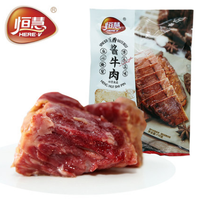 19.9元包邮！恒慧 五香酱牛肉 110g*2袋