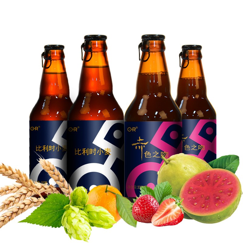OR精酿啤酒比利时小麦啤酒 330ml*4瓶（2瓶小麦+2瓶赤色之吻）