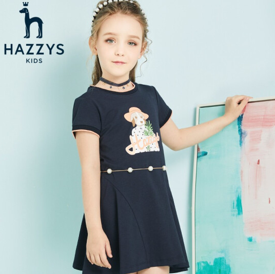 79元包邮！哈吉斯 童装新款夏季时尚女童连衣裙