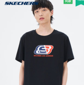 79元包邮！斯凯奇春夏新品 情侣款短袖T恤 9色