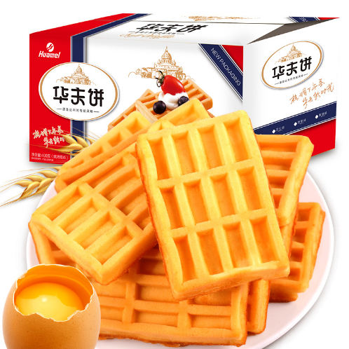 19.9元包邮！华美 华夫饼干400g箱装*2件