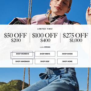 Neiman Marcus网站购正价时尚单品最高立减$275促销 Neiman Marcus网站购正价时尚单品最高立减$275促销