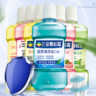 14.9元包邮！三金 西瓜霜 清新漱口水500ml