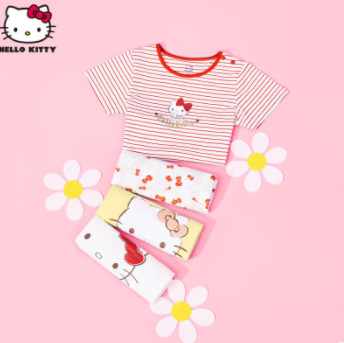 39元包邮！hellokitty 凯蒂猫 女童短袖