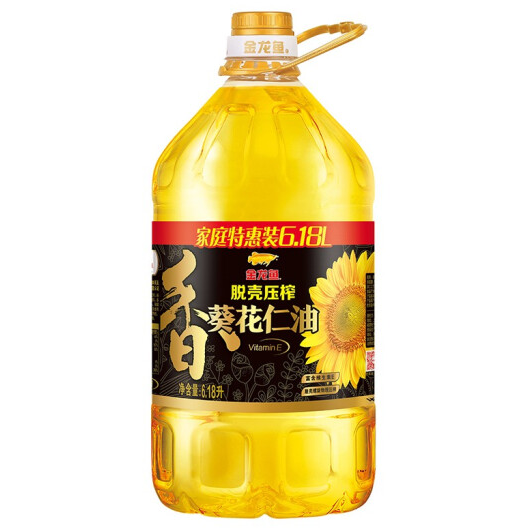 114.85元！金龙鱼 脱壳螺旋葵花籽油6.18L*2件