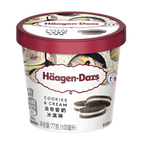 138.8元包邮！哈根达斯 曲奇香奶口味 冰淇淋 100ml*8件