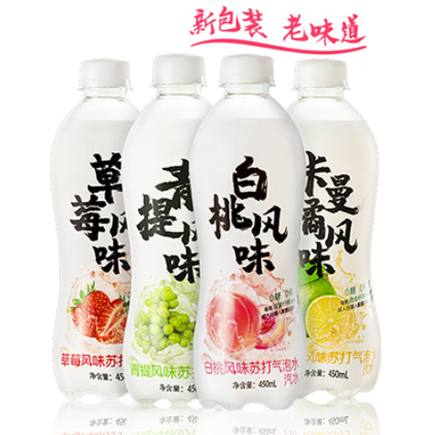 28.9元包邮！秋林 0糖0脂0卡苏打气泡水 450ml*12瓶 