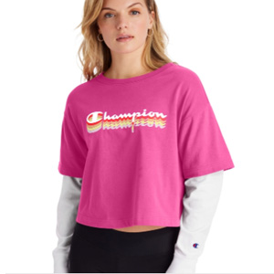 Champion冠军 女士字母印花图案圆领卫衣 Champion冠军 女士字母印花图案圆领卫衣