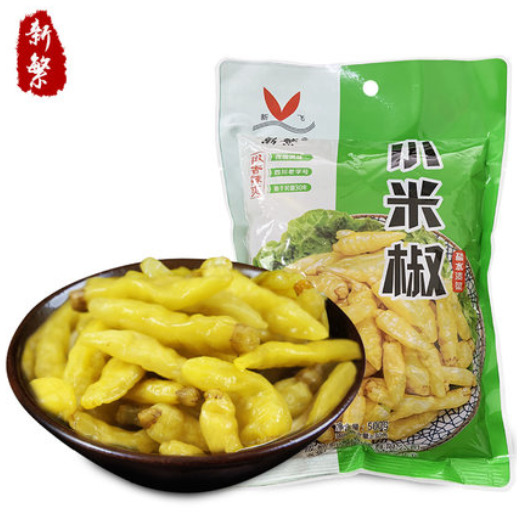 【椒香辣爽】6.9元包邮！新飞 四川泡椒小米辣500g*2
