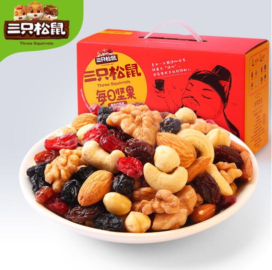 59元包邮！三只松鼠 送礼坚果大礼包750g/30袋