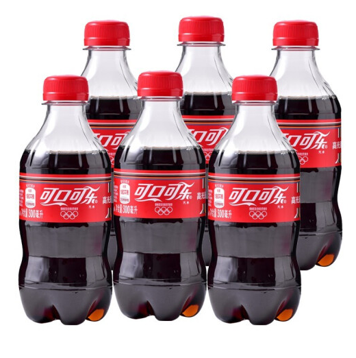 7.9元包邮！可口可乐 300ml*6瓶 多款饮料
