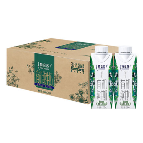 116元包邮！蒙牛 特仑苏 梦幻盖 有机纯牛奶 250ml*24盒整箱