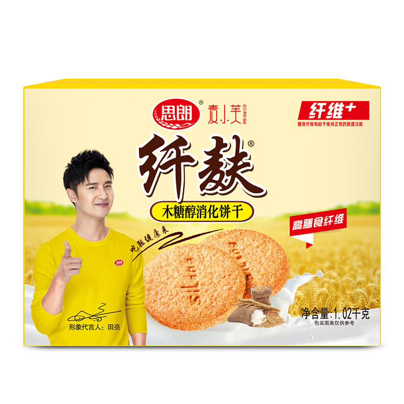 【猫超包邮】田亮推荐纤麸粗粮饼干1.02kg