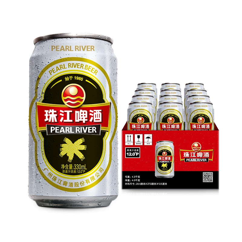 珠江啤酒12度经典老珠江330ml*12