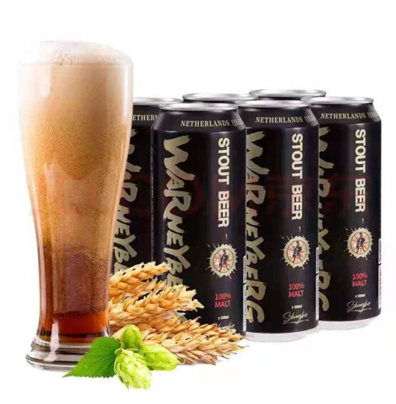 19.9元包邮！沃尼伯格 全麦12°P黑啤500ML*6罐