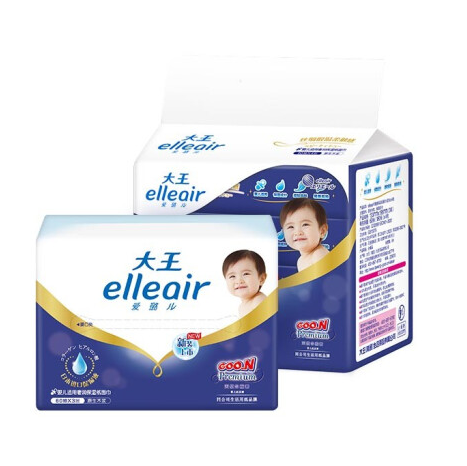 54.1元！大王 elleair 婴儿奢润保湿抽纸 3层 40抽*60包