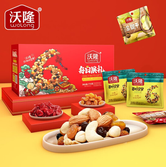 64元包邮！沃隆 每日坚果礼盒770g
