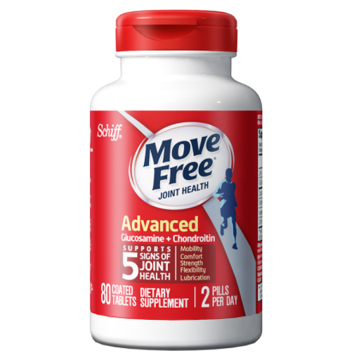 【凑单神价】79元包邮！MoveFree 维骨力红瓶 80粒 +魔芋果冻10袋