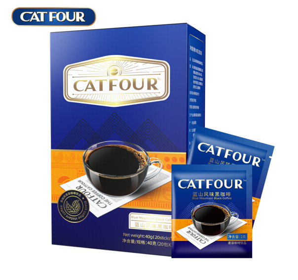 31.6元！catfour 蓝山风味 速溶咖啡 80克 40包/盒*12件